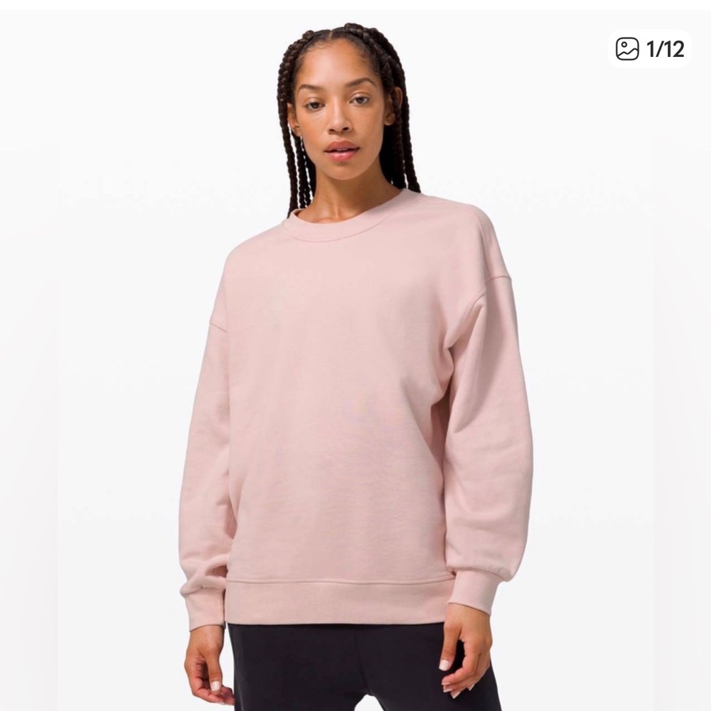 Lululemon Classic Oversized Crewneck Sweatshirt in Feather Pink